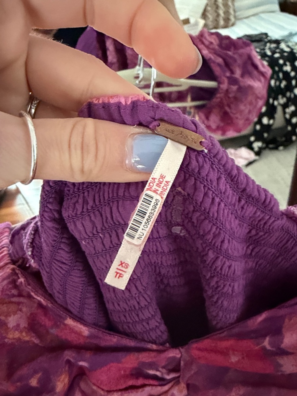 Free people puff sleeve fuchsia maxi dress - Picture 3 of 5